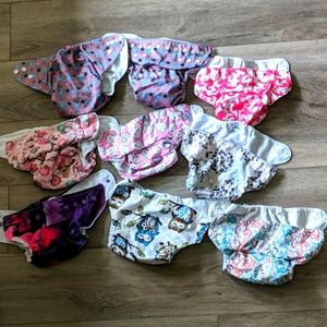 13 Cloth diapers (pocket style)